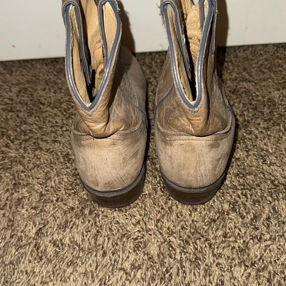 Frye Leather Ankle Short Western Boots - Picture 7 of 8